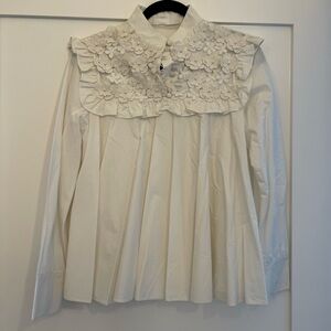 Elegant White Floral Blouse